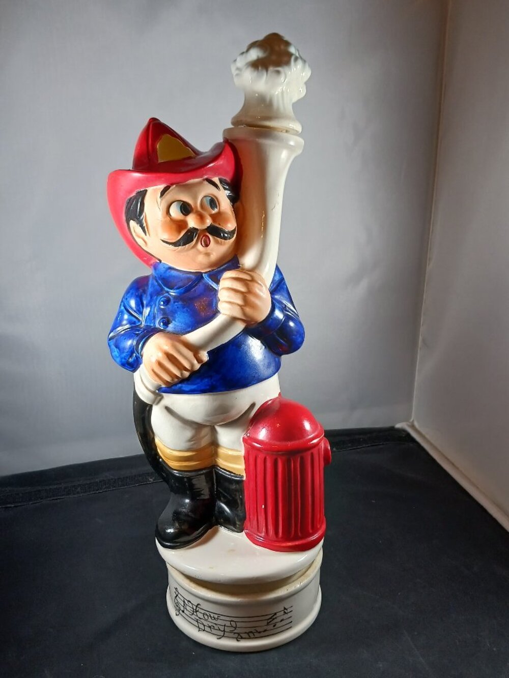 Fireman Decanter Music Box “How Dry I Am”